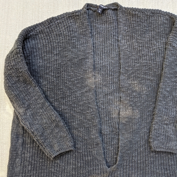 Express gray deep-v sweater - Picture 5 of 9